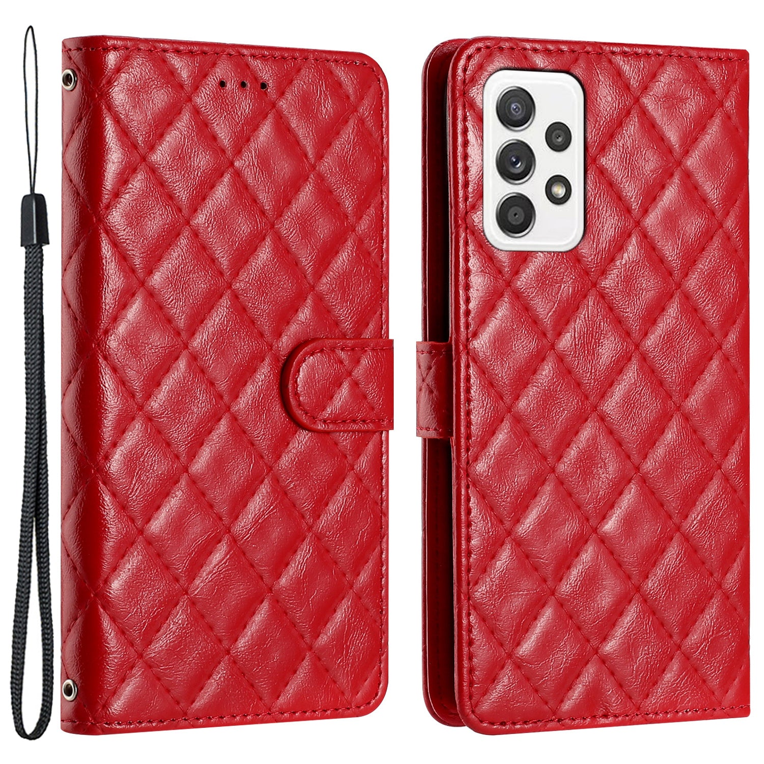 Til Samsung Galaxy A23 5G (global version) / A23 4G Mobiltelefon Cover Stitching Line Rhombus PU Læder Pung Stand Telefon Etui Til Samsung Galaxy A23 5G (global version) / A23 4G Mobiltelefon Cover Stitching Line Rhombus PU Læder Pung Stand Telefon Etui
